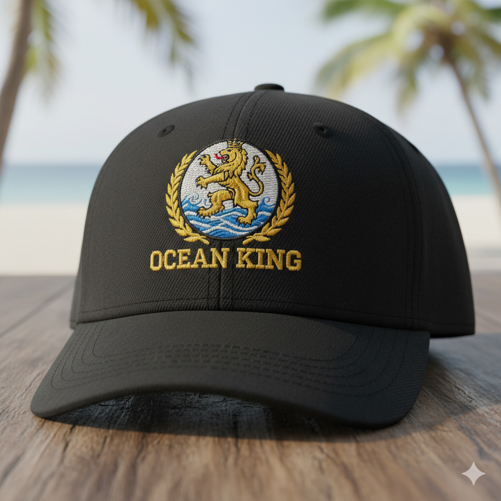 Embroidered cap with custom logo